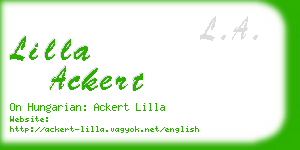 lilla ackert business card